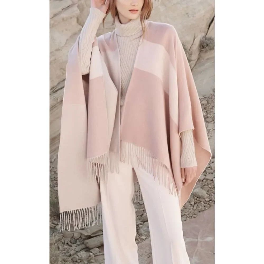 Soia & Kyo-NWT Woven Scarfigan with Fringe (OS)